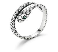 DXZXDJIU Anello a Forma di Serpente in Argento S925 for Donna | Design Aperto Regolabile | Gioiello Elegante e Versatile(C_Adjustable)