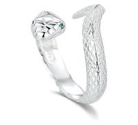 DXZXDJIU Anello a Forma di Serpente in Argento S925 for Donna | Design Aperto Regolabile | Gioiello Elegante e Versatile(A_Adjustable)
