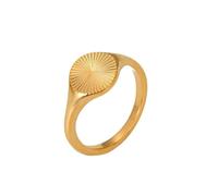 DXZXDJIU Anello Sunshine alla Moda for Donna | Anello Semplice da pendolare | Elegante Accessorio di gioielleria(Gold_7)