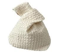 DXZXDJIU Borsa a Mano con plissettatura a Forma di Nuvola - Elegante e Semplice Borsa for Piccoli Oggetti, Perfetta for progetti Fai da Te(White)