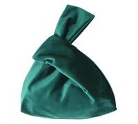 DXZXDJIU Borsa a Mano in Velluto Morbido in Stile Giapponese for Donna | Pochette for Il Trucco Casual con Nodo in Tinta Unita | Piccola Borsa alla Moda for conservare Contanti e Carte(Black)