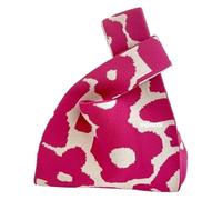 DXZXDJIU Borsa da Polso in Maglia alla Moda for Donna - Borsa a Tracolla Casual con Stampa Floreale - Borsa for la Spesa Riutilizzabile(Green)