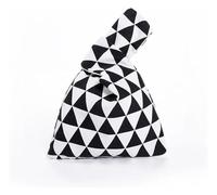 DXZXDJIU Borsa da Polso Portatile in Cotone con Nodo for Donna - Borsa Tote Impermeabile con Manico Superiore, Elegante Borsa for Lo Shopping, Custodia for Telefono e Portachiavi(Black)