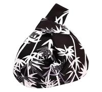 DXZXDJIU Borsa da Polso Vintage da Donna Fatta a Mano con Nodo - Mini Borsa Portatile con Stampa Floreale - Borsa a Secchiello di Grande capacità for Telefono(White Bamboo)