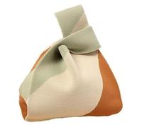 DXZXDJIU Borsa Tote Lavorata a Maglia Fatta a Mano for Donna | Borsa a Tracolla Riutilizzabile for la Spesa | Elegante Borsa da Polso for l'uso Quotidiano(Khaki)