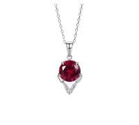 DXZXDJIU Elegante Collana con Ciondolo in Cristallo con Pietra Portafortuna for Donna - Regalo Perfetto for Ogni Occasione(Red)