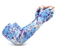 DXZXDJIU Manicotti Anti-Sole for Uomo e Donna | Guanti Lunghi con Protezione UV | Ideali for Corsa, Ciclismo, Pesca e Sport(Blue)