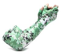 DXZXDJIU Manicotti Anti-Sole for Uomo e Donna | Guanti Lunghi con Protezione UV | Ideali for Corsa, Ciclismo, Pesca e Sport(Green)