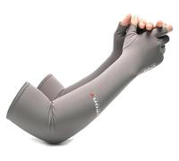 DXZXDJIU Manicotti Anti-Sole for Uomo e Donna | Guanti Lunghi con Protezione UV | Ideali for Corsa, Ciclismo, Pesca e Sport(Grey)