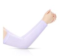 DXZXDJIU Manicotti Anti-UV - Manicotti Unisex in Seta ghiacciata rinfrescanti for attività all'aperto, Ciclismo, Corsa, Pesca - 1 Paio(B Purple)