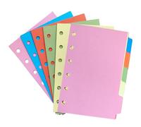 DY.2ten 10 Fogli Divisori Raccoglitori ad Anelli A7,6-fori Colourful Filler Pagine Divisorio Pagina Indice Tab, per Scuola o Ufficio, A7 Cartoncini Separatori per Raccoglitori ad Anelli