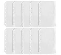 DY.2ten 10 tasche traslucide con cerniera a 6 fori per quaderni A7, sacchetti impermeabili