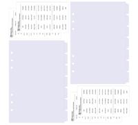 DY.2ten 14 Fogli Bianco Divisori Raccoglitori ad Anelli A5,6 Fori Plastica Divisorio Pagina Indice Tab,per A5 Quaderni ad Anelli, per Scuola o Ufficio(21cm x 14.2cm)