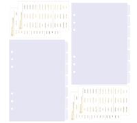 DY.2ten 14 Fogli Trasparente Bianco Divisori Raccoglitori ad Anelli A5,6 Fori Plastica Divisorio Pagina Indice Tab,per A5 Quaderni ad Anelli, per Scuola o Ufficio(21cm x 14.2cm)