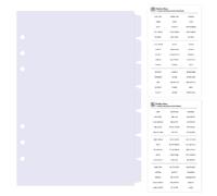 DY.2ten 7 Fogli Bianco Divisori Raccoglitori ad Anelli A5,6 Fori Plastica Divisorio Pagina Indice Tab,per A5 Quaderni ad Anelli, per Scuola o Ufficio(21cm x 14.2cm)