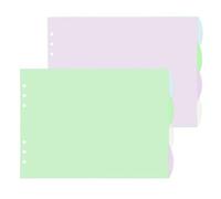 DY.2ten 8 Fogli Divisori Raccoglitori ad Anelli A4 Plastica, Divisorio Pagina Indice Tab,Separatori Colorati，per 6 Fori Quaderni ad Anelli, per Scuola o Ufficio，Formato Orizzontale