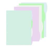 DY.2ten 8 Fogli Divisori Raccoglitori ad Anelli A4 Plastica, Divisorio Pagina Indice Tab,Separatori Colorati，per 4 Fori Quaderni ad Anelli, per Scuola o Ufficio