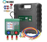 DY523 Manometro digitale per collettore A/C Misuratore di fluoruro di refrigerante Manometro per vuoto Misuratore di vuoto per riparazione di refrigeranti per automobili