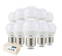 DYA - SET DA 10 LAMPADINE LED E27 con forma a SFERA - 6W EQUIVALENTI A 40W - LUCE NATURALE 4000K - 570 LUMEN