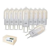 DYA - SET di 10 LAMPADINE LED DYA BISPINA GY6.35, DC 12V, 2W EQUIVALENTI A 20W DELLA LAMPADINA ALOGENA - 170 Lumen, LUCE FREDDA 6000K