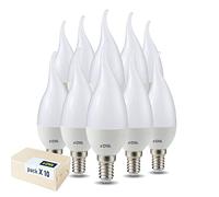 DYA - SET DI 10 LAMPADINE LED E14 COLPO DI VENTO - E14-6W EQUIVALENTI A 50W DELLA LAMPADINA TRADIZIONALE - LUCE FREDDA 6000K - 500 LUMEN