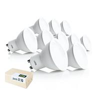 DYA - SET di 10 LAMPADINE LED - FARETTI LED GU10 DYA ø50x55mm - 3000K LUCE CALDA - 6W EQUIVALENTI A 40W - 540 LUMEN