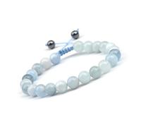 Dyale 1 braccialetto intrecciato regolabile regolabile in quarzo rosa ametista pietra del sole da 8 mm, regalo per uomini e donne, 19cm, Pietra, Agata