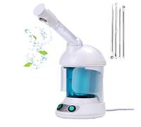 DYB Vapore portatile per il viso, Nano Ionic Face Steamer con spruzzatore girevole a 360°, mini vaporizzatore facciale per salone e spa, 1 fascia e 4 pezzi in acciaio Kit pelle.