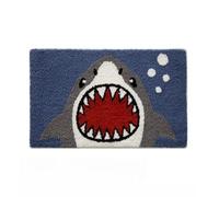 Dybag Tappetino da bagno antiscivolo con animali oceani, tartaruga marina e squalo, tappetino da bagno super assorbente, lavabile in lavatrice (40 x 60 cm, squalo)