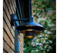 Dyberg Larsen Applique da esterno Morph, Ø 24 cm, nero, metallo Dyberg Larsen