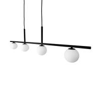 Dyberg Larsen lampada a sospensione Alice, nero, metallo, a 4 luci. Dyberg Larsen