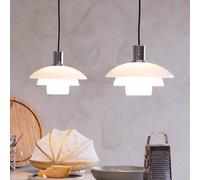 Dyberg Larsen lampada a sospensione Morph, opale, Ø 28 cm, vetro Dyberg Larsen