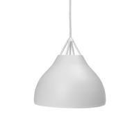 Dyberg Larsen Lampada a sospensione Pyra, Ø 23 cm, bianca, metallo Dyberg Larsen