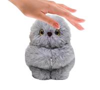 Dybnuhoc Cute Owl Pendant, Electric Plush Robot Toy, Mini Keychain Doll with Sound Feature, Soft Plush Charm Accessory, Bag Pendants with Cartoon Style, Decorative Ornament for Shelf Display