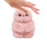 Dybnuhoc Cute Owl Pendant, Electric Plush Robot Toy, Mini Keychain Doll with Sound Feature, Soft Plush Charm Accessory, Bag Pendants with Cartoon Style, Decorative Ornament for Shelf Display