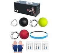 Dybnuhoc Palla da boxe Reflex | Palla da boxe con fasce per le mani - Riflessione della testa per una migliore coordinazione occhio-mano