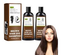 Dyceittdia 2 x Shampoo tintura istantanea 3 in 1 per capelli, morbido e non dannoso, pulisce e idrata i capelli, castano, 2 x 100 ml, hair5