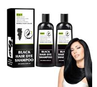 Dyceittdia 2 x shampoo tintura, shampoo tintura istantanea, 3 in 1 istantaneo shampoo per capelli, morbido e non dannoso, pulisce e idrata i capelli, nero, 2 x 100 ml, hair5