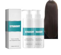 Dyceittdia 2pcs Crema Stirante per Capelli, Crema lisciante per capelli correttiva alle proteine, Lisciare i Capelli Crespi, Riparazione dei Capelli, 2pcs*100ml, hair