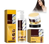 Dyceittdia 2pcs Set al Collagene per Capelli - Shampoo e Maschera 100ml - Per Capelli Crespi, Punte Secche e Doppie Punte (04)