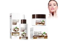 Dyceittdia 40ml Siero all'olio di cocco e 50g Crema al cocco,Rassodante per la pelle, idratante e Nutriente, cream