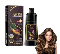 Dyceittdia Shampoo per la Tintura Dei Capelli, 200ml Shampoo Naturale per Capelli, 3-In-1 Shampoo Colorante, Idratazione dei capelli, Shampoo Detergente e Riparatore, marrone, hair2