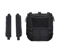 DYCZMALQ Gilet tattico con pannello posteriore, borsa universale con cerniera e connettore con cerniera, per AVS JPC, caccia, tiro, campeggio (BK)