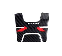 DYDGUTUFB Adesivi Serbatoio Dell'olio Moto in Resina Epossidica Effetto Carbonio per S1000XR S1000 XR Protezioni Serbatoio Moto(Red)