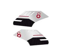 DYDGUTUFB Kit Adesivi di Protezione Serbatoio in Resina 3D Moto per Suzuki GSX8R GSX-8R 2024 Protezioni Serbatoio Moto(Bianca)