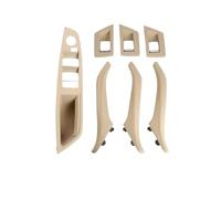 DYDGUTUFB Per Serie 5 F10 F11 2010-2017 51417225866 Maniglie Per Porte Interne In Pelle Da 7 Pezzi/set Sinistra E Destra Maniglia Porta Interna(LHD Beige)