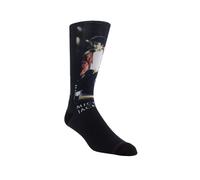DYE SUBLIMATION SOCKS - MICHAEL JACKSON DYE SUBLIMATION CREW M Nero e Rosso Scur