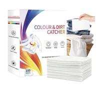 Dye Trapping Laundry Washing Sheets - 100 Count Heavy Duty Microfiber Guard, Prevent Mixed Wash Bleeding, Lock Loose Waterborne Pigments, Protect Bright White Clothing, Fragrance Free Wash Shield | Fo