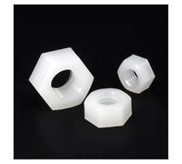 DYETEE Dadi Esagonali In Plastica Di Nylon Bianco/nero M2-M16, 10/50 Pezzi, DIN934 For Isolamento Termico/elettrico(White,M4 50pcs)