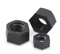 DYETEE Dadi Esagonali In Plastica Di Nylon Bianco/nero M2-M16, 10/50 Pezzi, DIN934 For Isolamento Termico/elettrico(Black,M4 50pcs)